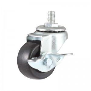 OEM Caster PU Wheel PP Castor China Suppliers Swivel Stem With Brems