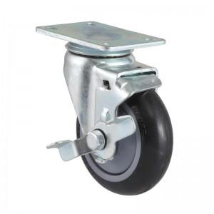 Caster China Factories Trolley industriale OEM PU Wheels Nylon Dual Brake