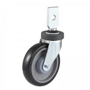 TPR Wheel Swivel Caster for Shopping Cart EP6 Series Splinting type swivel/Rigid