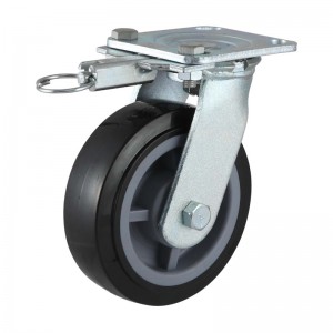 Quful Jihada Duty culus Swivel TPR/Daryeelka/PU Caster Wheel (Zinc-plating)