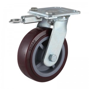 Heavy Duty Direction lock လှည့်ပတ် TPR/Endurant/PU Caster Wheel(သွပ်ပြားဖြင့်)