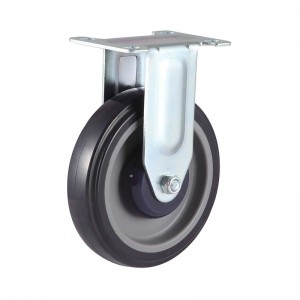 I-China Fixed Cheap Trolley Caster Factory PU Wheel Swivel With Side Brake