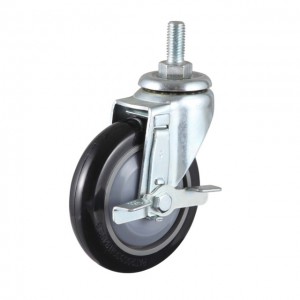 Trolley Ball Bearing Caster Wheel Bit-Tip ta 'Swivel Stem bil-kamin