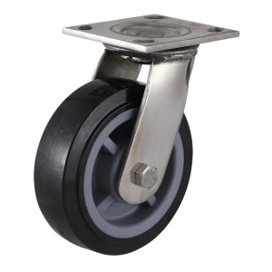 عجلة دوارة من الفولاذ المقاوم للصدأ PU / TPR / Nylon الصناعية