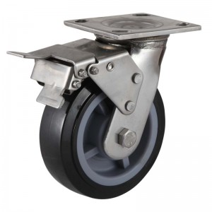 Stainless Steel Swivel PU/TPR/Naironi Industrial Caster Wheel