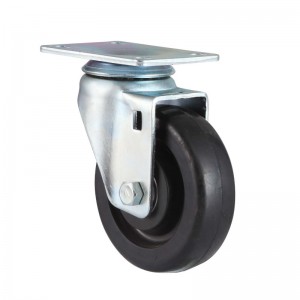 Middle Duty Caster Rigid/ Swivel na may Conductive Rubber Wheel para sa Industrial Machine