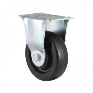 Mellomlast hjul stiv/svivel med ledende gummihjul for industriell maskin