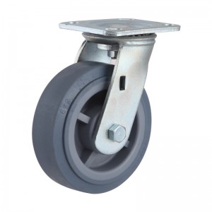 산업용 고하중 캐스터 상판형-회전/고정/브레이크 TPR Wheel(아연도금)