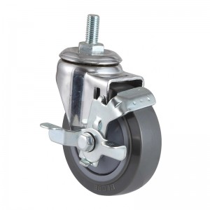 ការដឹកជញ្ជូនលឿន Dlpo Industry Medium Duty Swivel PU Industrial Caster Wheel, ESD Caster Wheels