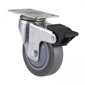 CE-sertifikaat Dlpo Industry Medium Duty Swivel PU Industrial Caster Wheel, ESD Caster Wheels