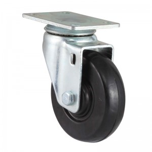 Industrial Rubber Trolley Caster Wheel Swivel Kanthi Brake
