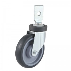 4-tommers termoplastisk gummihåndkjerrehjul EP4-serien Splinttype svingbar/stiv