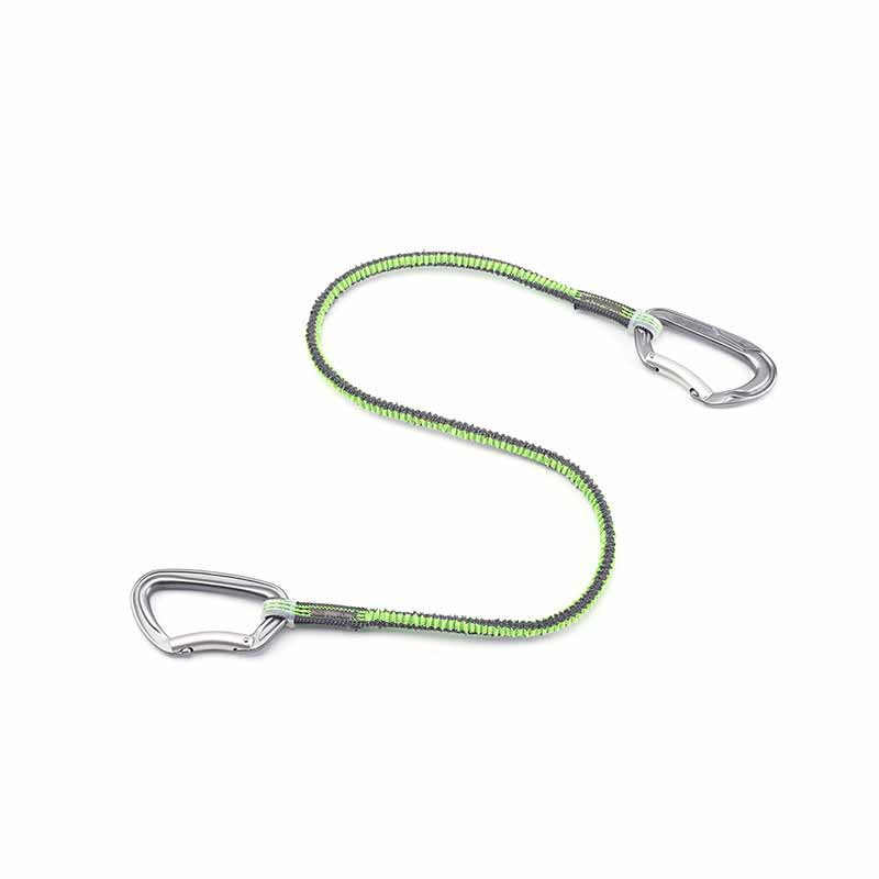 Reflective Pleated Shock-absorbing Tool Lanyard (with double carabineers) GR5140