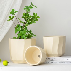 Home gardening Keramik pot kembang wadhah set saka telung