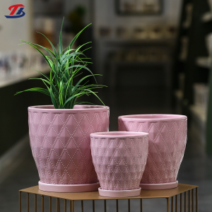 HOT Cheap Decorative White Ceramic Flower Pot Garden Planters Indoor Flower Pot