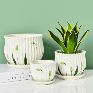 Bejgħ bl-ingrossa taċ-ċeramika Flower Pot Nordic Flower Pot Set