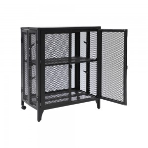 OEM Steel Accent Cabinet Metal Mesh 2 Dier Cabinet Fabrikant GO-FN-A