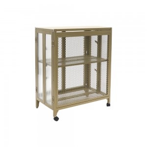 OEM Floor Standing Metal Cabinet Moderne Metal Glass Storage Cabinet Oanpassing GO-FG-A