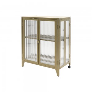 OEM Floor Standing Metal Cabinet Modern Metal Glass Stockage Cabinet Personnalisatioun GO-FG-A