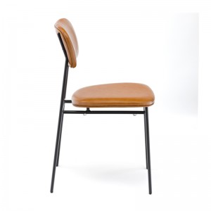 Dining Chair Metal Pad Chair металічны мяккі крэсла для кафэ і рэстарана