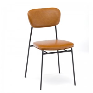 Krzesło do jadalni Krzesło z metalową podkładką Metalowe krzesło tapicerowane do kawiarni i restauracji