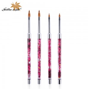 Crystal Flower Builder Gel Akryl Nail Art Brush Set Salon Dotting Pen Manikyr Tips Custom Logo