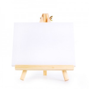 Wholesale 18x24CM Houten Skilderij Mini Katoen Canvas En Easel Set