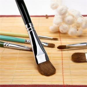 6PCS Wooden Handle Animal Hair Brush សម្រាប់គូររូប និងគំនូរ