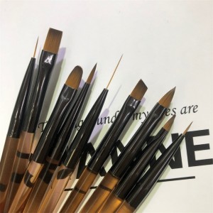 Блестяща химикалка за рисуване на нокти Инструмент за поставяне на точки Четка за нокти с лилава черупка