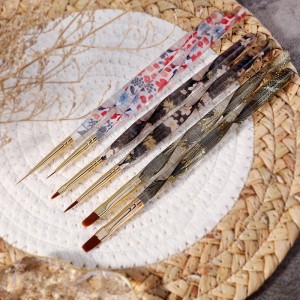 Groothandel Acryl Strass Nylon Haar Nagelborstels Nail Art Brush Set