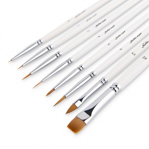 2021 Fine Detail Paint Brush Set – Сүрөтчү үчүн 8 миниатюралык щетка акрил сүрөт щеткалары
