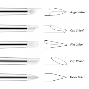 Четкица за алат за нокте са две главе Силиконска оловка за сликање на глави Акрилна оловка са гелом за нокте