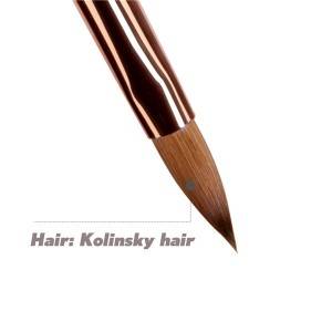 Nuevo diseño profesional 100% Kolinsky Glitter Acrylic Nail Brush