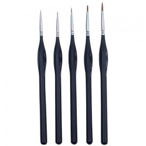 Wholesale Miniature Artist Paint Brushes Nylon Hair Liner Set Round Detail Sizes 0/00/000 Short Handle Brushes