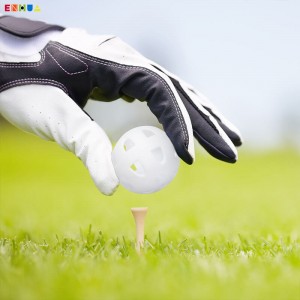42mm Fabrika Kaynağı Ucuz Plastik Renkler Golf Topları Hava Akımı İçi Boş Golf Uygulama Eğitimi Spor Topları Ayarlanabilir Sertlik OEM/ODM