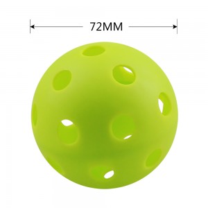 Hot ferkeap op Amazon Factory OEM 72mm Dia EVA Solf Multicolor Oefenje Baseball Ball Plastic Airflow Oefenen Floorball Ball