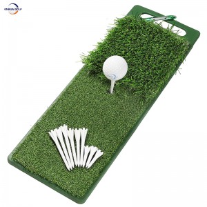 Hot salg på Amazon Siste design Lett golf treffmatte Håndholdt bærbart grep Pålitelig produsent Importert Slitesterk PP-gress Syntetisk gress Super Anti-skli gummibase