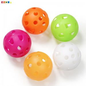 Furnizimi i fabrikës 42 mm Ngjyra të lira plastike Topa golfi Rrjedha e ajrit Trajnim praktike praktike golfi të zbrazët Topa sportive Fortësi e rregullueshme OEM/ODM