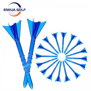 Logo tersuai borong dicetak Reka bentuk baharu Tebal 83mm Tebal Pasak Tee Golf Tee Golf Tee Golf Plastik Super halus dan rintangan rendah