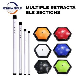 4 ruedas Casting Golf Gift Metal Blue Golf Travel Bag Support Rod System Poste con bolsa de cubierta de golf