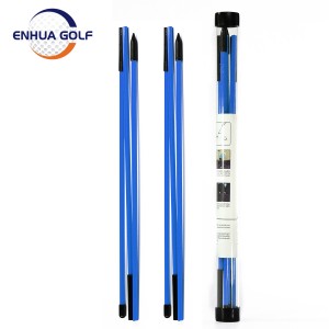 Confezione da 2 bastoncini pieghevoli per la pratica del golf con palline trasparenti per la pratica del golf