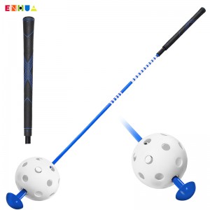 Grossist OEM/ODM Golf Swing Trainer med Plast Airflow Ball Kvinnor Män Uppriktning Stick Golf Träningshjälp Golfutrustning Tillbehör Lätt höghållfast glasfiber