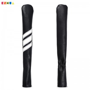 سپر هاءِ ڪوالٽي ڪسٽم Pu Leather Golf Alignment Stick Cover Alignment Stick Protector Headcover Hold at Least 3 Sticks