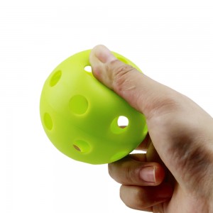 Amazon Factory OEM 72mm Dia EVA Solf Multicolor Practice ဘေ့စ်ဘောဘောလုံး Plastic Airflow Practice Floorball Ball