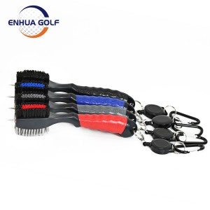 Golf Club Brush Cleaner Retractable Groove Sharpener Cleaning Kit Washer Tool Na'urorin Wasanni