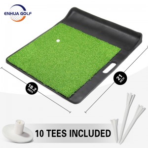 Bag-ong Release Rubber Boot Tray Mat Portable Grip Hand-held Golf Hitting Mat nga adunay Tray Hot Sale sa Amazon