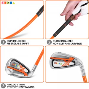 Amazon'da en çok satan OEM/ODM #7 Demir kulüpler Swing Trainer Yeni Tasarım Speed ​​Power Flex Golf Egzersiz Aleti Eğitim Yardımı Golf Trainer Stick Üreticisi