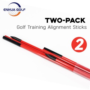 Confezione da 2 bastoncini pieghevoli per la pratica del golf con palline trasparenti per la pratica del golf