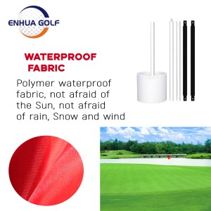 Golf Bendera Tongkat Tiang Taman Halaman Belakang Tikar Menempatkan Lubang Cangkir Pin Bendera Set