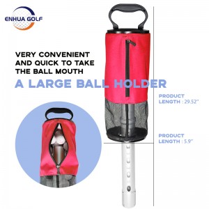Aluminiozko Golf Ball Retriever Shag Poltsa Shaggy Ball-jasotzailea Galdaketa Metalezko Golf Osagarriak desmunta daitezke